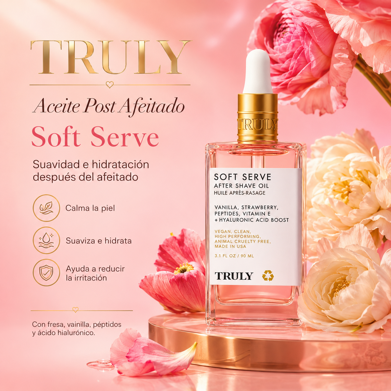 TRULY BEAUTY | Aceite para después del afeitado | Tratamiento reparador para después del afeitado
