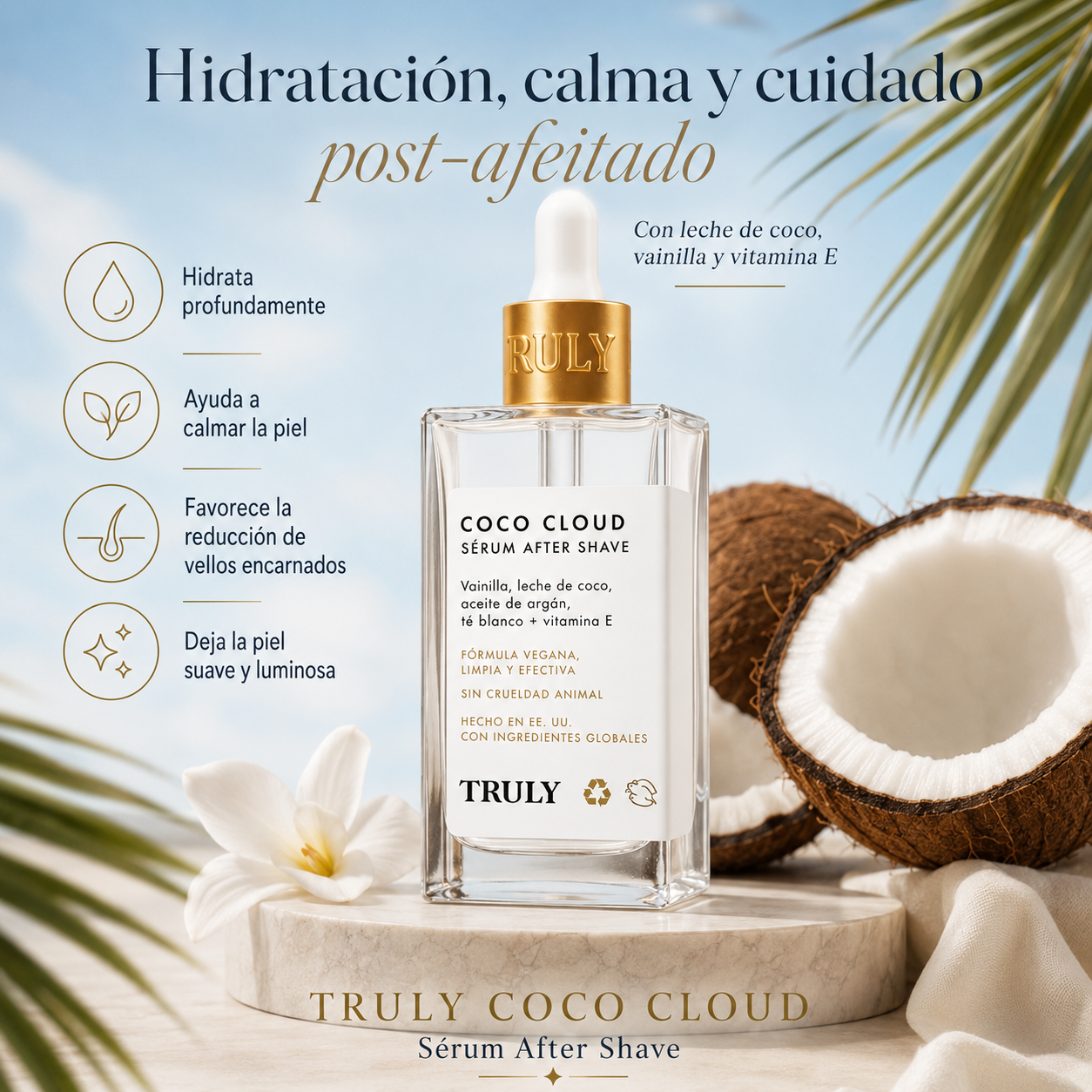 Truly Beauty Coco Cloud | Sérum Para Después Del Afeitado