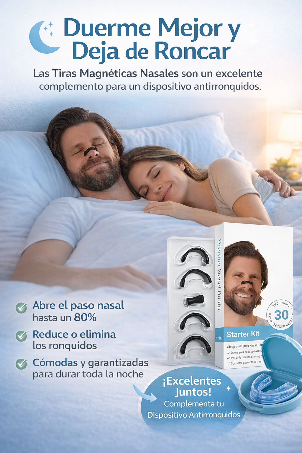 Tiras Magneticas Nasales| Complemento Para Dispositivo Bocal - 15 Tiras