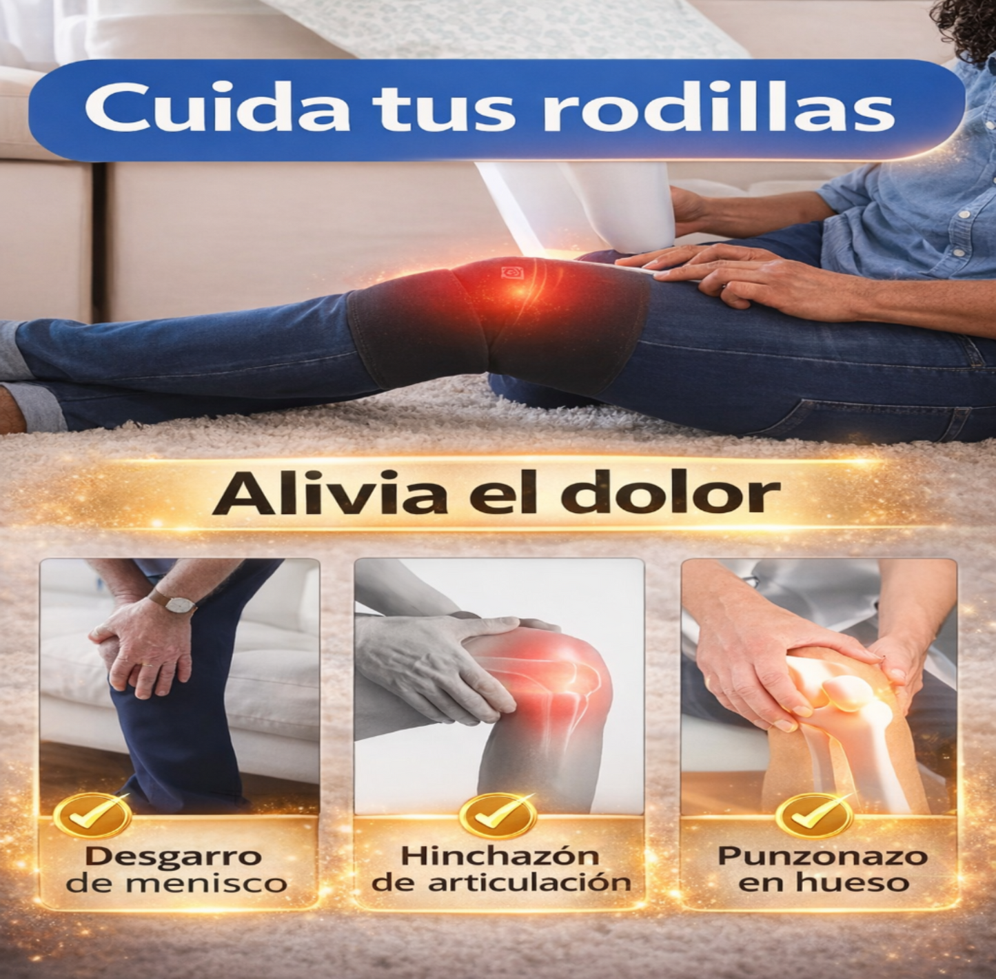 ThermoKnee – Rodillera térmica para alivio del dolor - Lleva 2 Paga 1