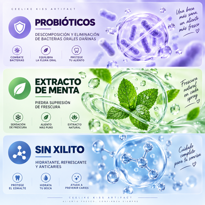 Ceelike™ | Spray Probiótico Oral | Frescura Duradera para tu Aliento