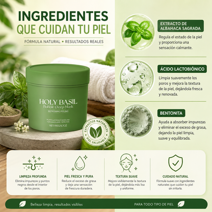 Holy Brasil | Mascarilla Burbujeante | Limpieza Profunda, Piel Radiante