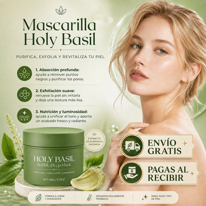 Holy Brasil | Mascarilla Burbujeante | Limpieza Profunda, Piel Radiante