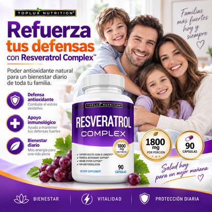 Resveratrol Complex™ – Antioxidante Premium para Energía, Juventud y Bienestar