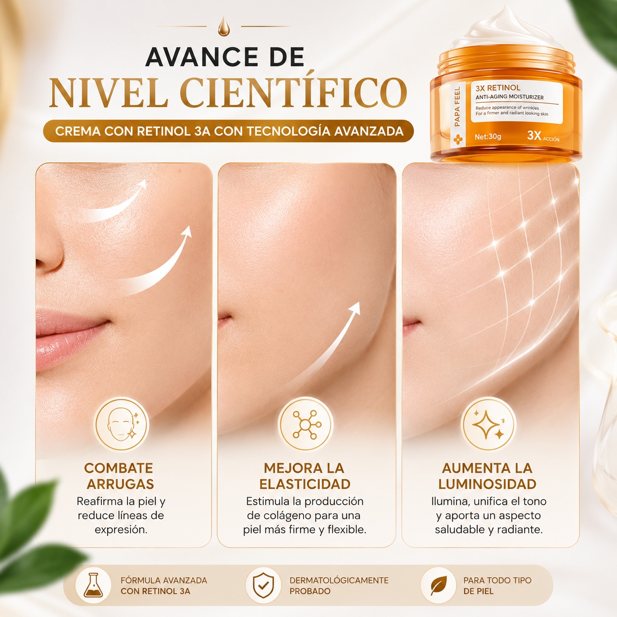 Papa Feel | Crema Facial | Retinol Antiarrugas