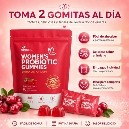 Probioticos Mujer | Suplemento en gomitas | Apoya el equilibrio íntimo