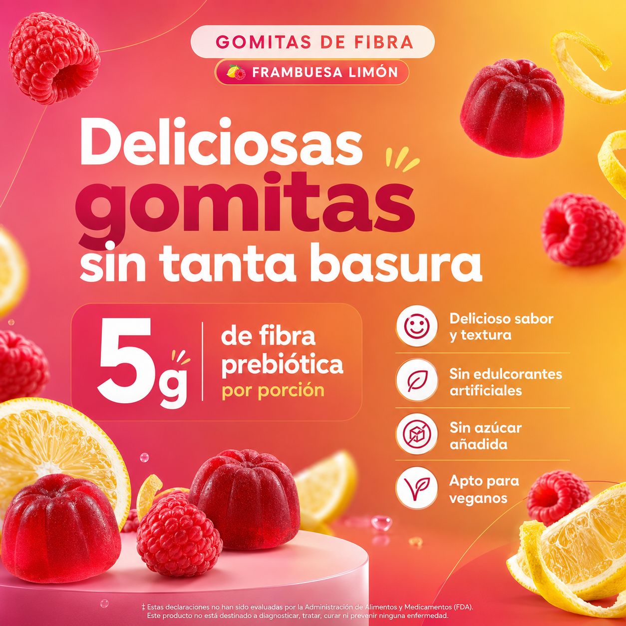 Physicians Choice | Fibra en gomas | Bienestar intestinal