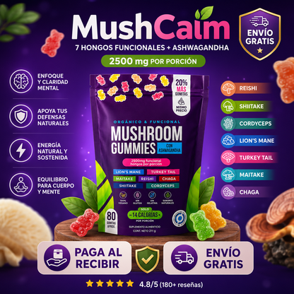 MushCalm™ | Ashwagandha | Enfoque y claridad mental