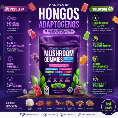 MushCalm™ | Ashwagandha | Enfoque y claridad mental