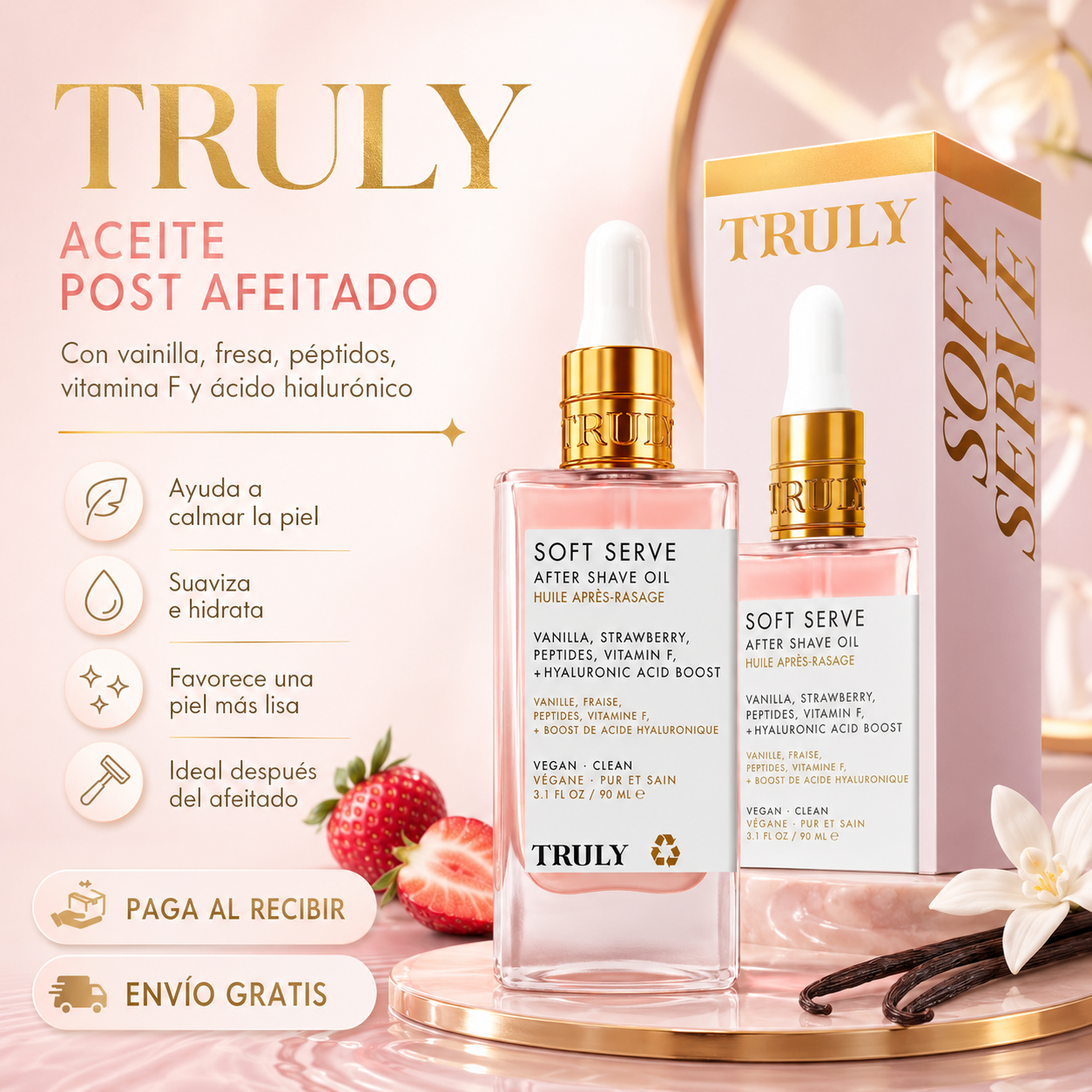TRULY BEAUTY | Aceite para después del afeitado | Tratamiento reparador para después del afeitado