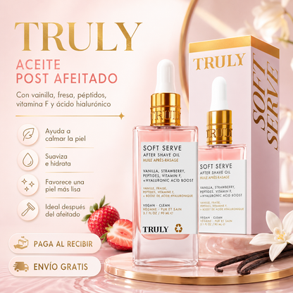 TRULY BEAUTY | Aceite para después del afeitado | Tratamiento reparador para después del afeitado