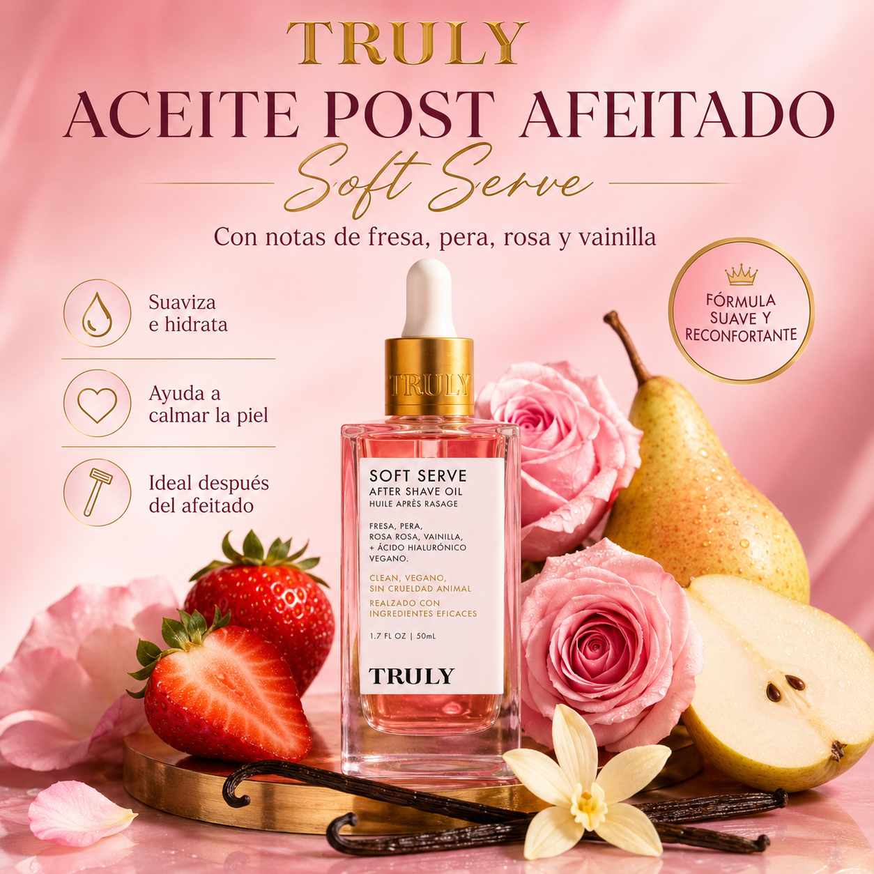 TRULY BEAUTY | Aceite para después del afeitado | Tratamiento reparador para después del afeitado