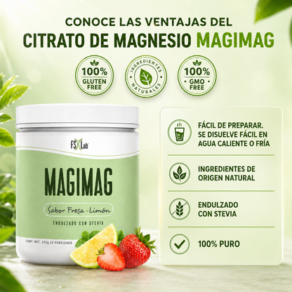 Magimag | Suplemento Citrato De Magnesio | Apoya la relajación muscular.