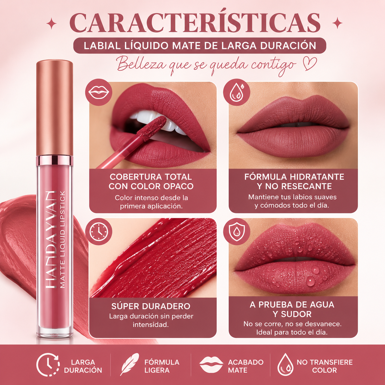 Nude Handaiyan™ | Kit De Labiales | Larga Duración Todo el Día