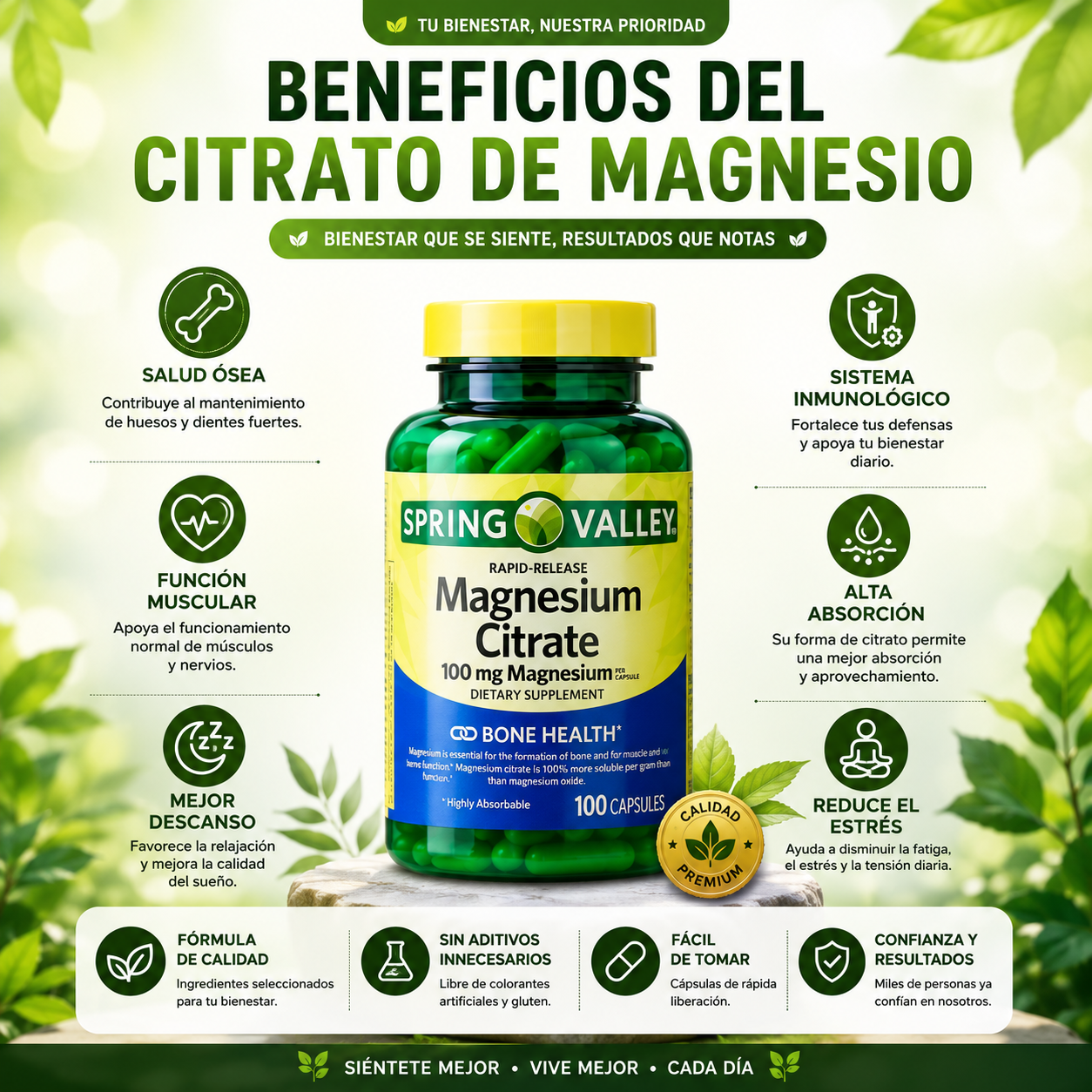 MagNexa™ | Citrato De Magnesio | Relajación y descanso