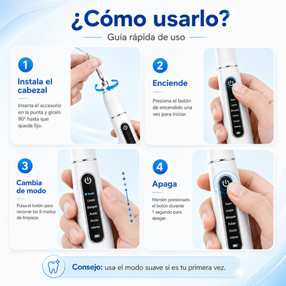 DentaClean™ | Limpiador de Sarro, Placa y Manchas Dentales 3 en 1