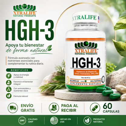 Suplemento Xtralife Hgh3 | Apoya el crecimiento y desarrollo