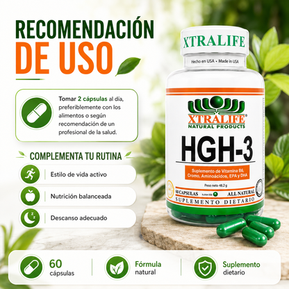 Suplemento Xtralife Hgh3 | Apoya el crecimiento y desarrollo
