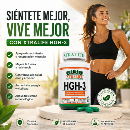 Suplemento Xtralife Hgh3 | Apoya el crecimiento y desarrollo