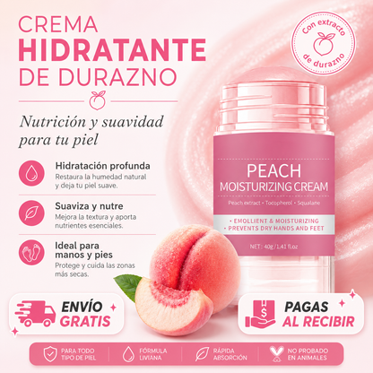 Crema Hidratante Melocotón para Manos, Pies | Crema Antigrietas