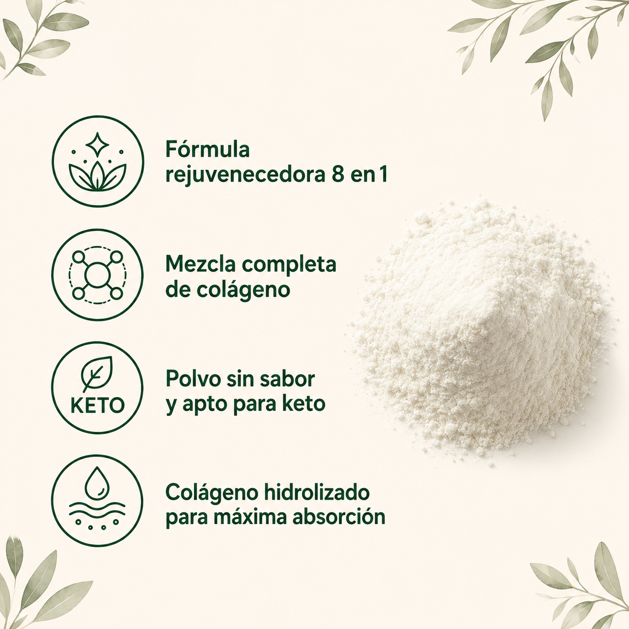 Micro Ingredients | Péptidos de colágeno múltiples | Sin sabor