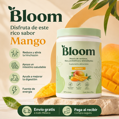 Bloom Mango 225 g | Mezcla de Supergreens para tu Rutina Diaria