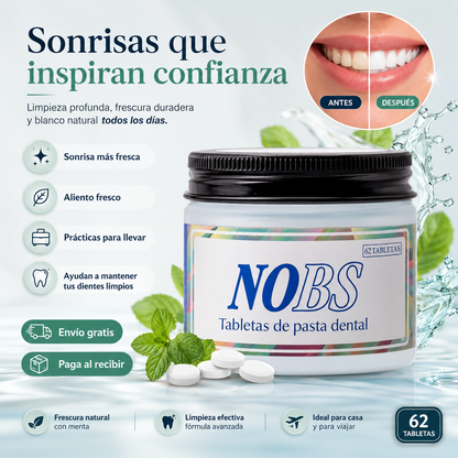 Nobs | Tabletas Para Dientes | Dientes Más Fuertes y Saludables