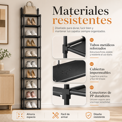 ShoeTower™ | Zapatera Vertical 7 Niveles | Organiza Más en Menos Espacio