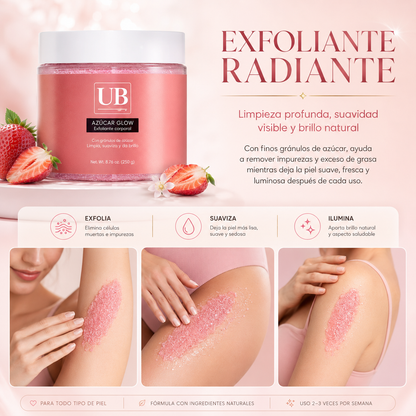 Exfoliante Corporal de Fresa 10D | Piel Suave, Lisa e Hidratada