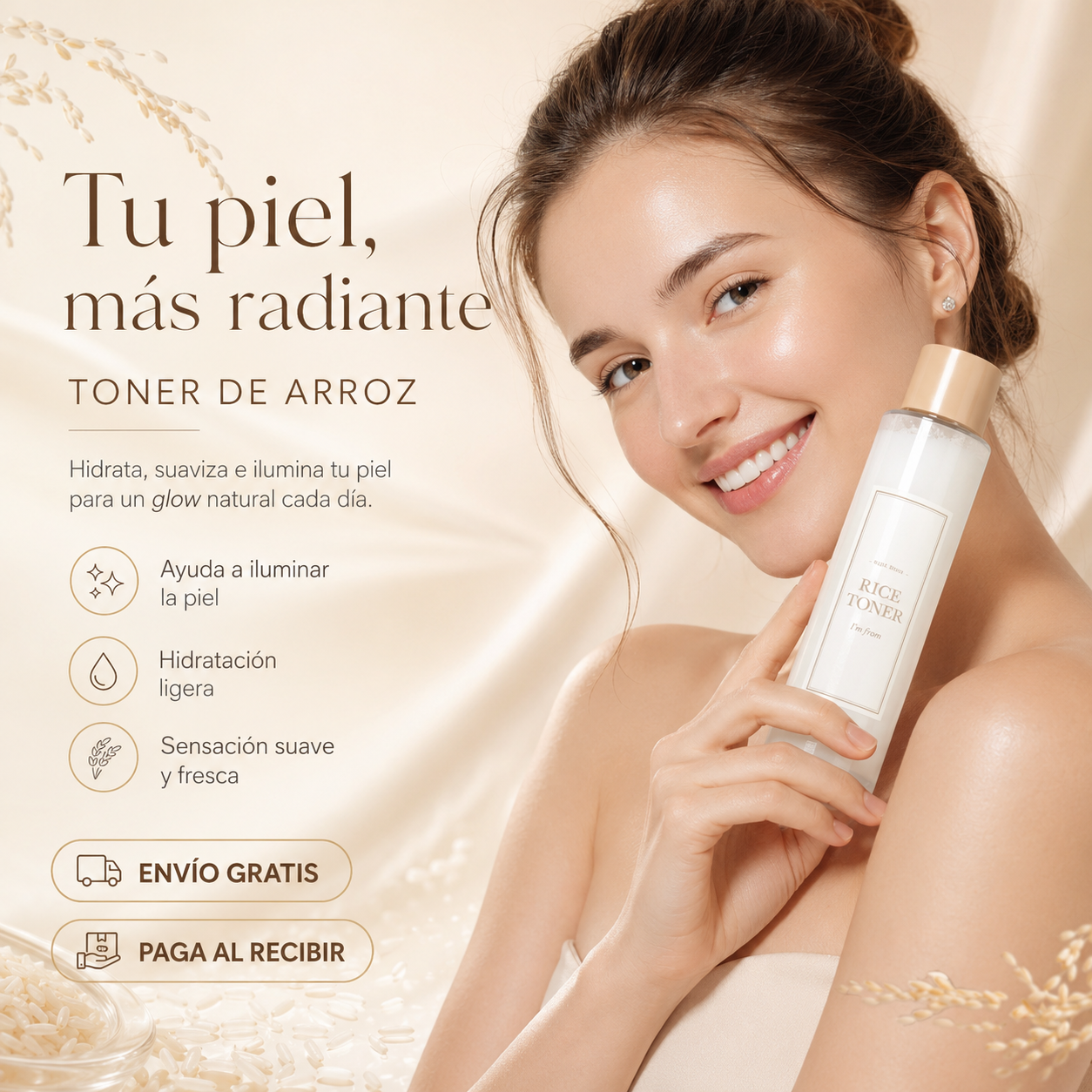 Rice Toner™ | Skincare Coreano | Tonico Facial De Arroz
