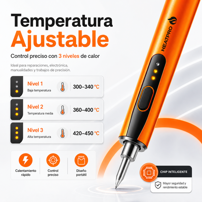 Heatpro™ | Kit Soldador | Usb Recargable Temperatura