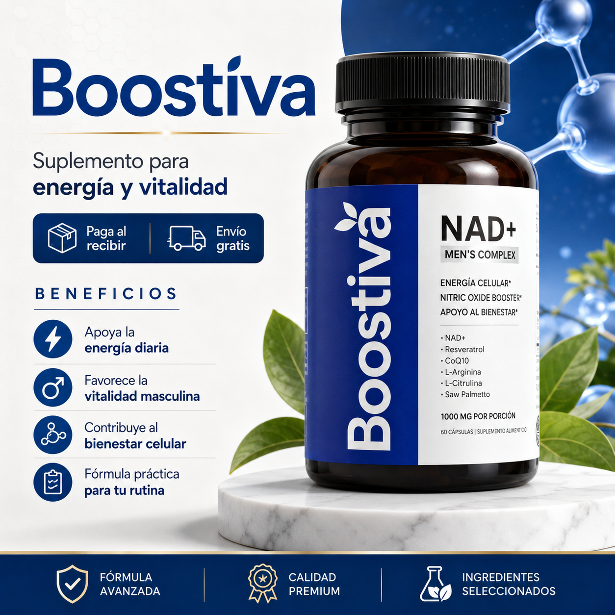 Boostiva™  | Suplemento Selerb Nad Mens Complex