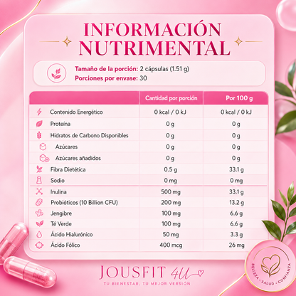 Jousfit 4u | Probióticos Ácido Hialurónico Ácido Fólico