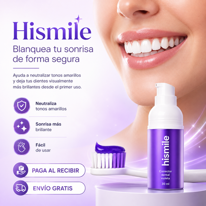 Hismile™ | Sérum Corrector de Color V34 | Brillo Instantáneo para tus Dientes
