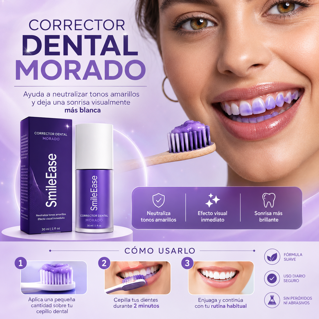 Hismile™ | Sérum Corrector de Color V34 | Brillo Instantáneo para tus Dientes