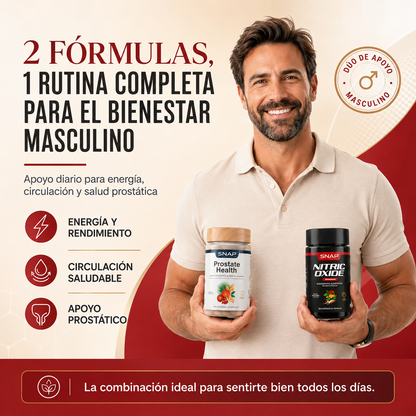 Snap Supplements | Soporte para la Salud de la Próstata | Combo de Mejora con Óxido Nítrico