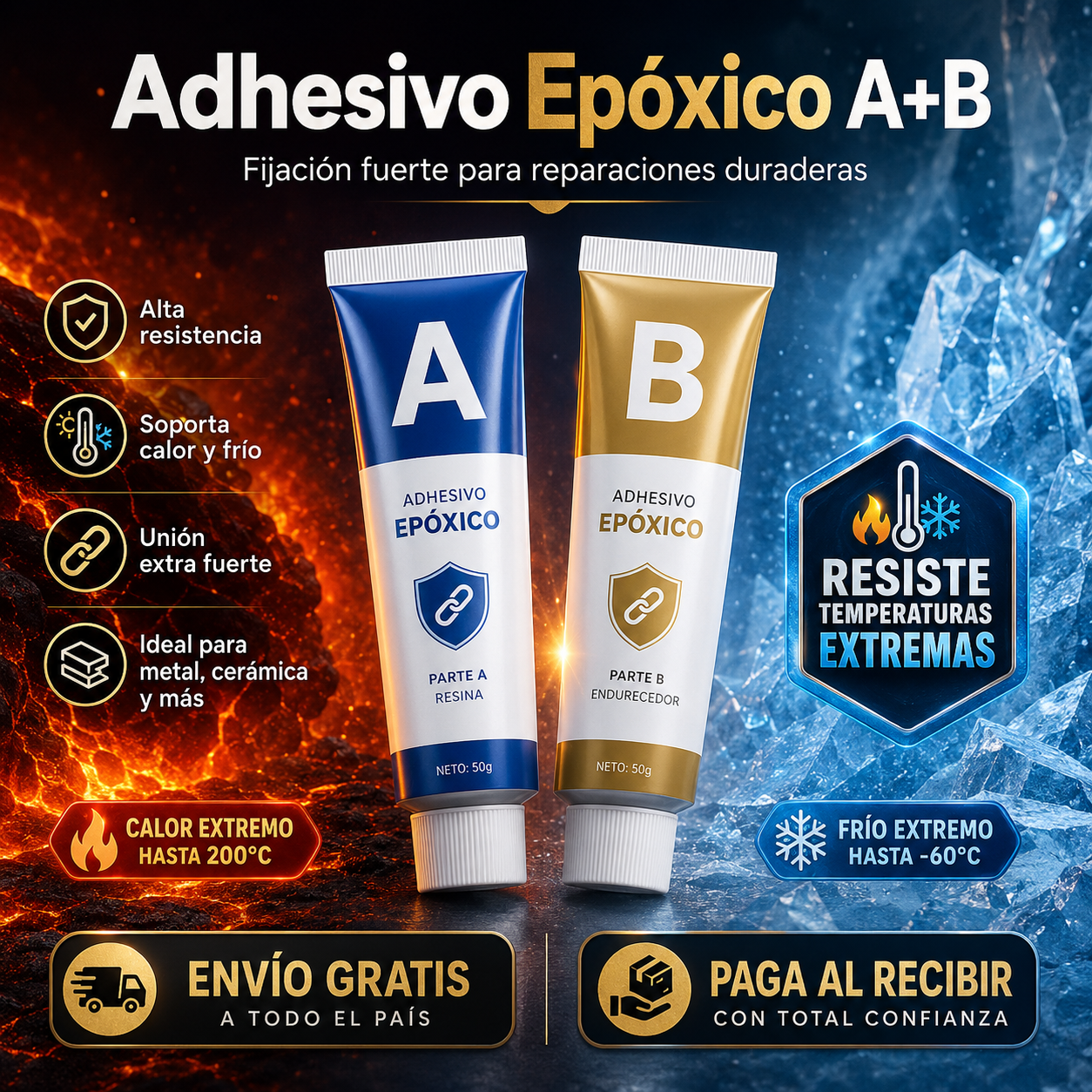 Pegamento Industrial A Y B | Reparacion Metales Soldadura Fría