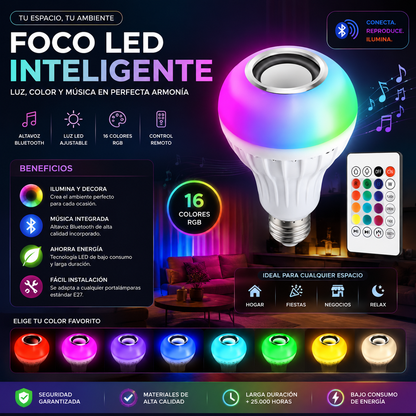SonicBulb™ | Foco Musical | Ambienta cualquier espacio