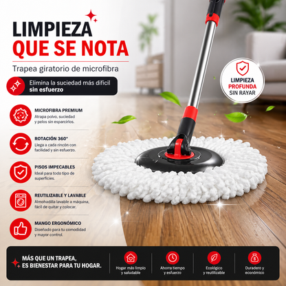 GiroFlex™ | Trapeador giratorio | Limpieza 360°.