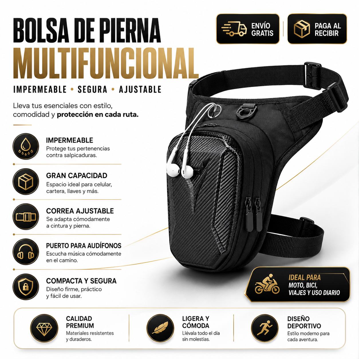 RiderPro™ | Bolso Táctico para Moto y Bici