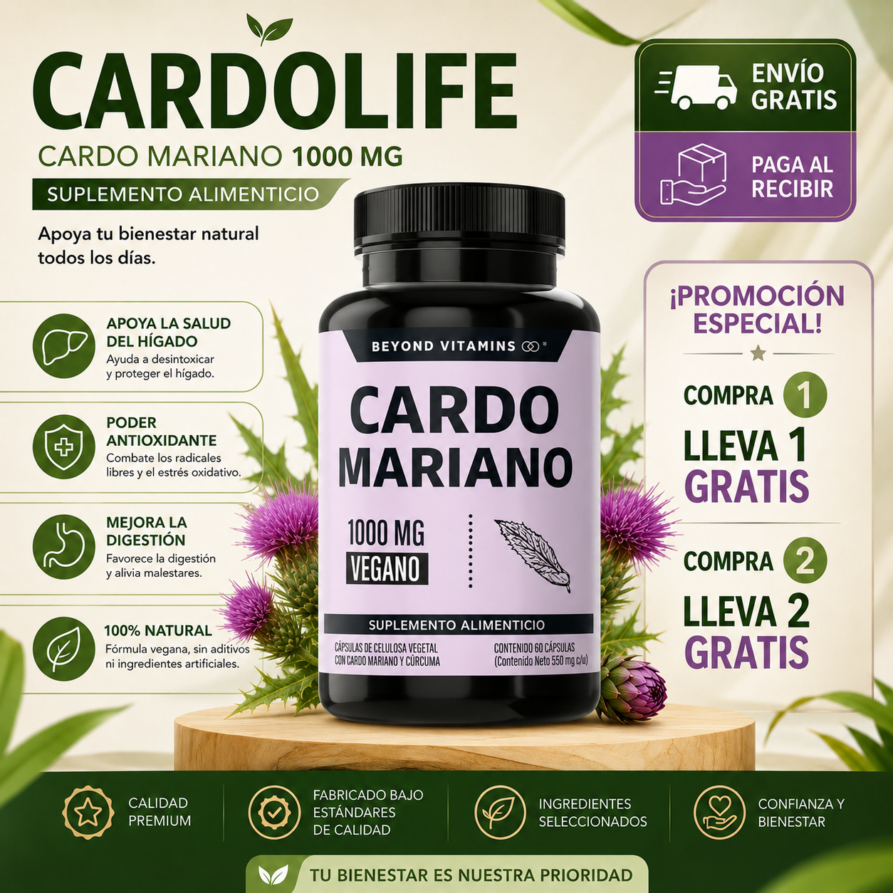 CardoLife™ | Apoyo Avanzado para Hígado Graso y Función Hepática