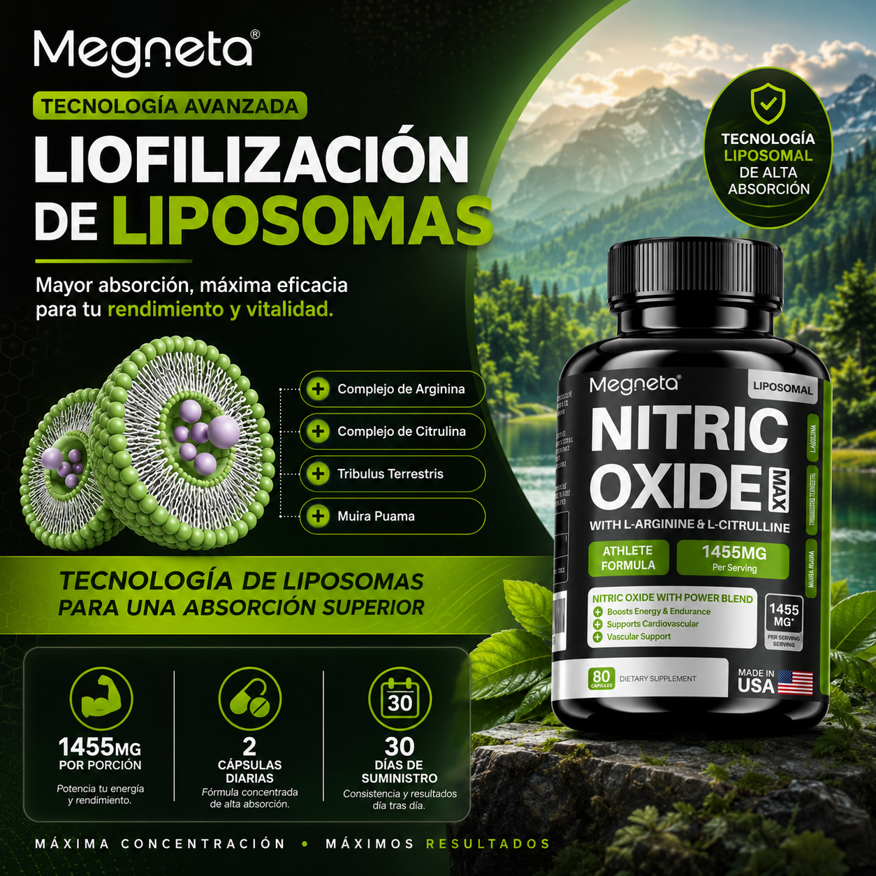 Megmeta | Nitric Oxide | Mayor fuerza y rendimiento físico