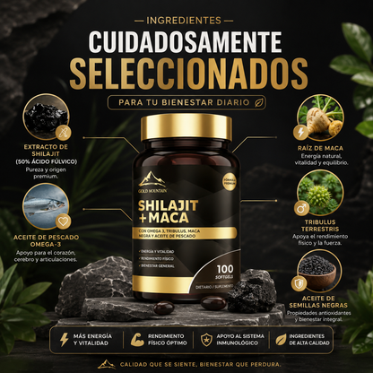 MacaJit™ | Suplemento Shilajit | Mejor rendimiento