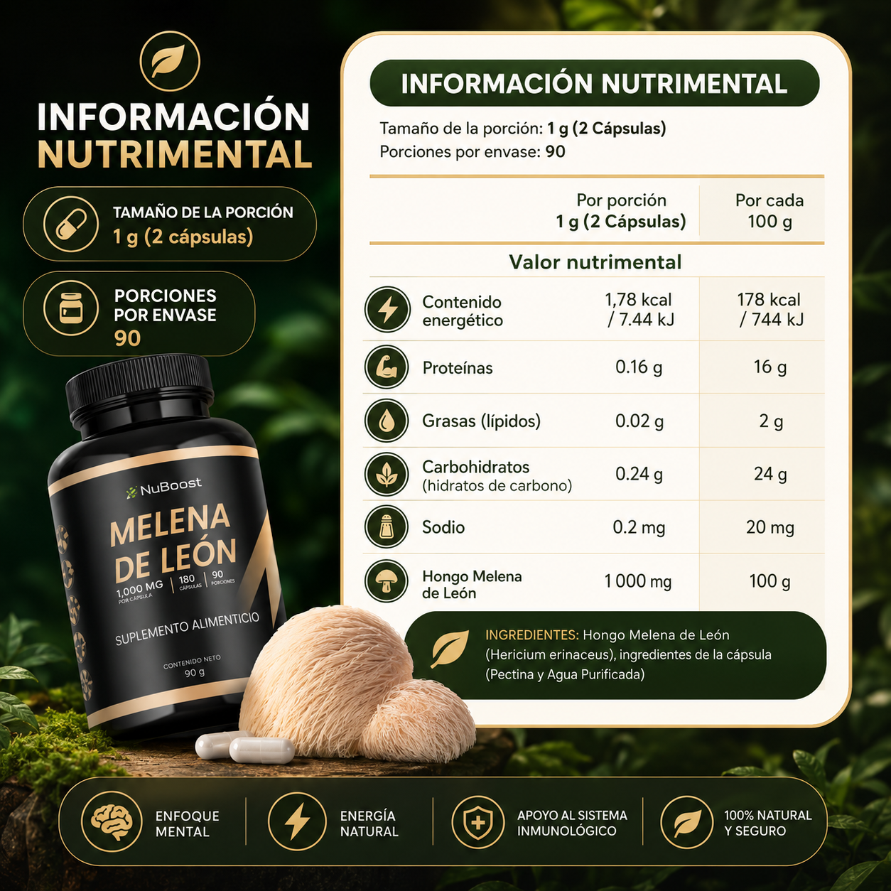 LionFocus™ | Suplemento MDL | Enfoque mental