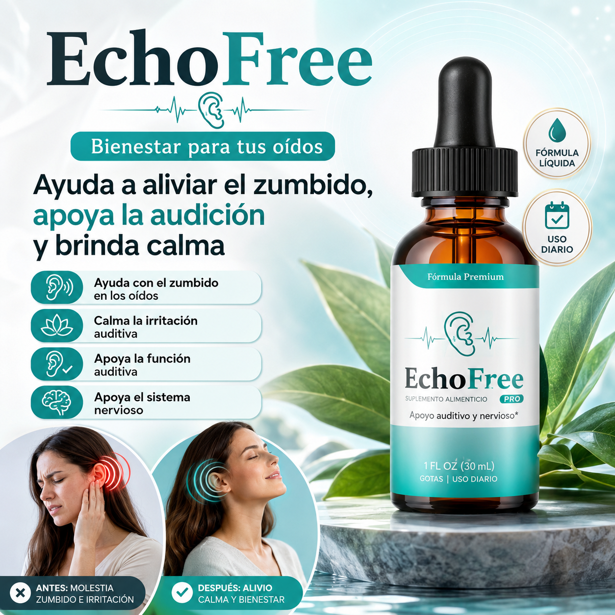 EchoFree | Alivio Tinnitus | Salud Auditiva