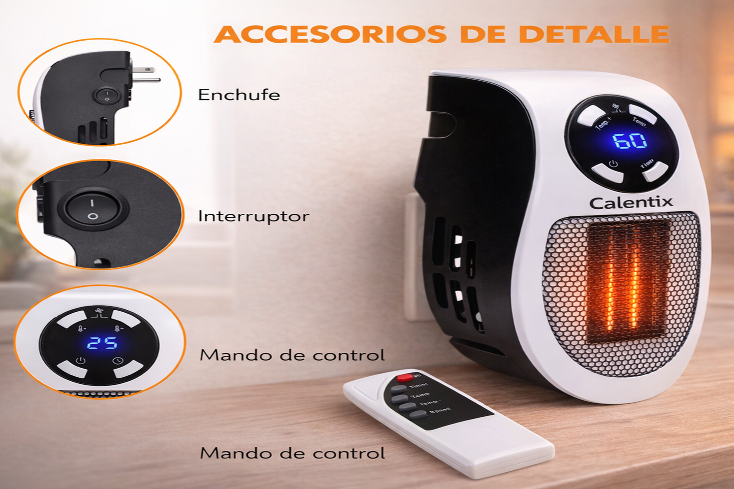 Calentix 2x1 - Perfecto Para Mascotas, Oficinas o Baños FrÍos