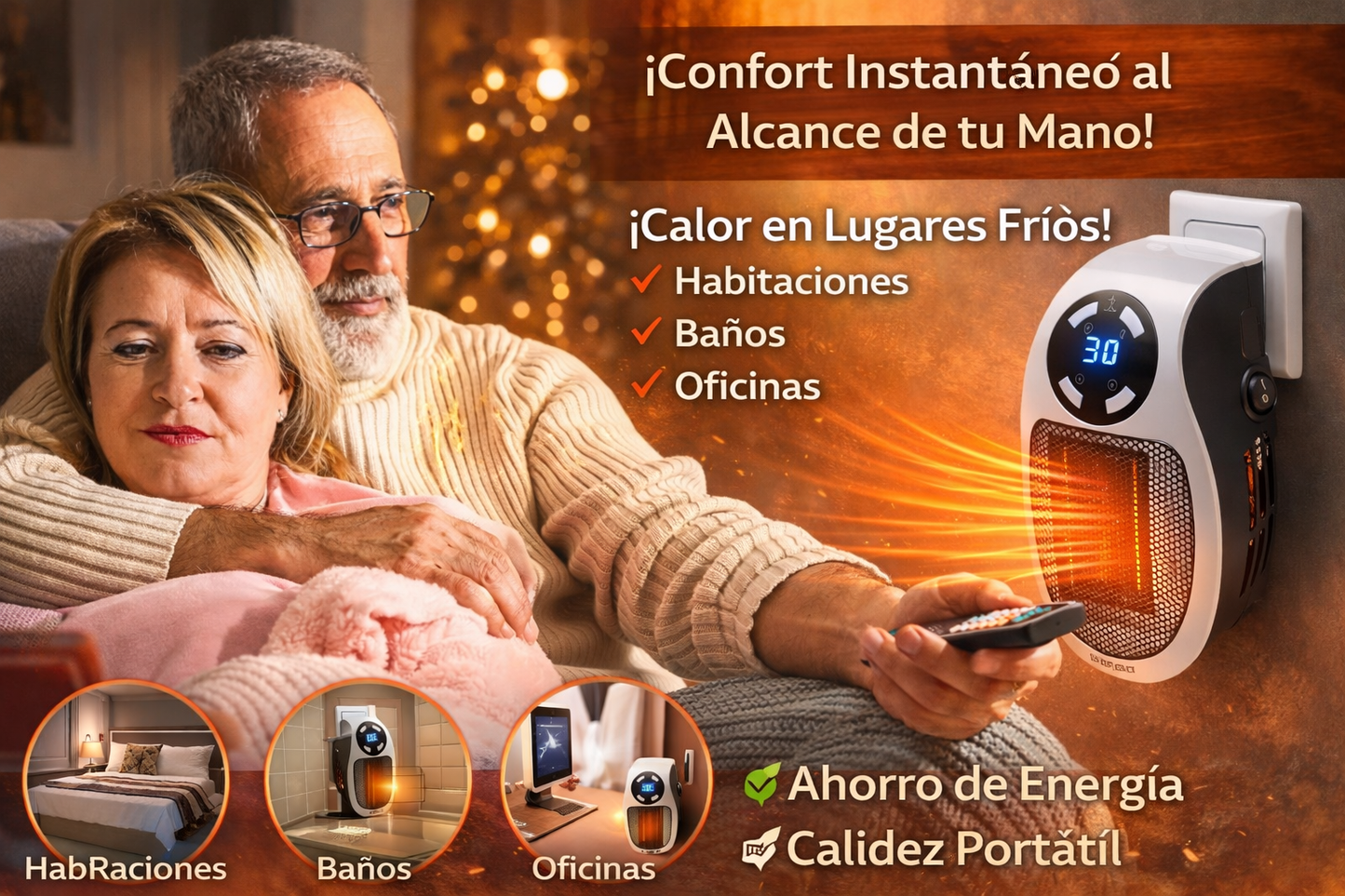 Calentix 2x1 - Perfecto Para Mascotas, Oficinas o Baños FrÍos