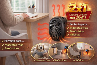 Calentix 2x1 | Perfecto Para Mascotas, Oficinas o Baños FrÍos