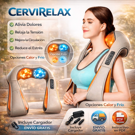 CerviRelax™ | Masajeador Electrico | Ideal para Cuello y Espalda
