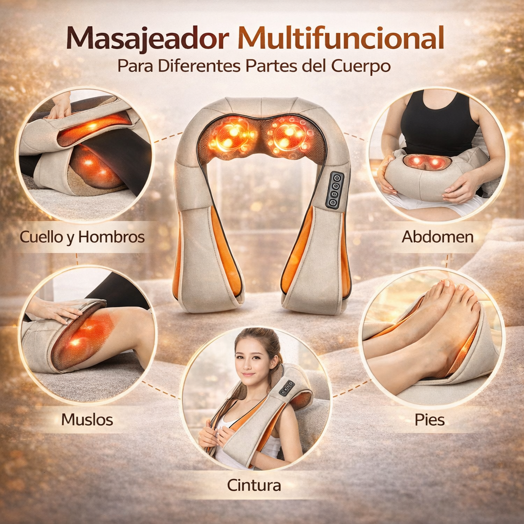 CerviRelax™ | Masajeador Electrico | Ideal para Cuello y Espalda